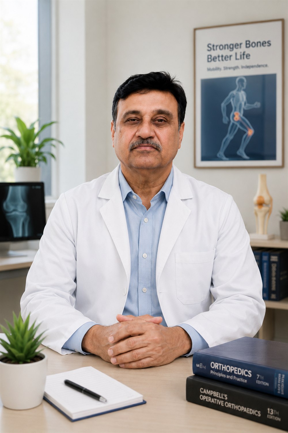 Prof. Dr. Ahmed Ali, orthopaedic surgeon, at his clinic